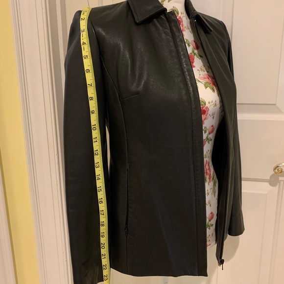 Liz Claiborne black leather jacket - 2P Host Pick! - Picture 3 of 9